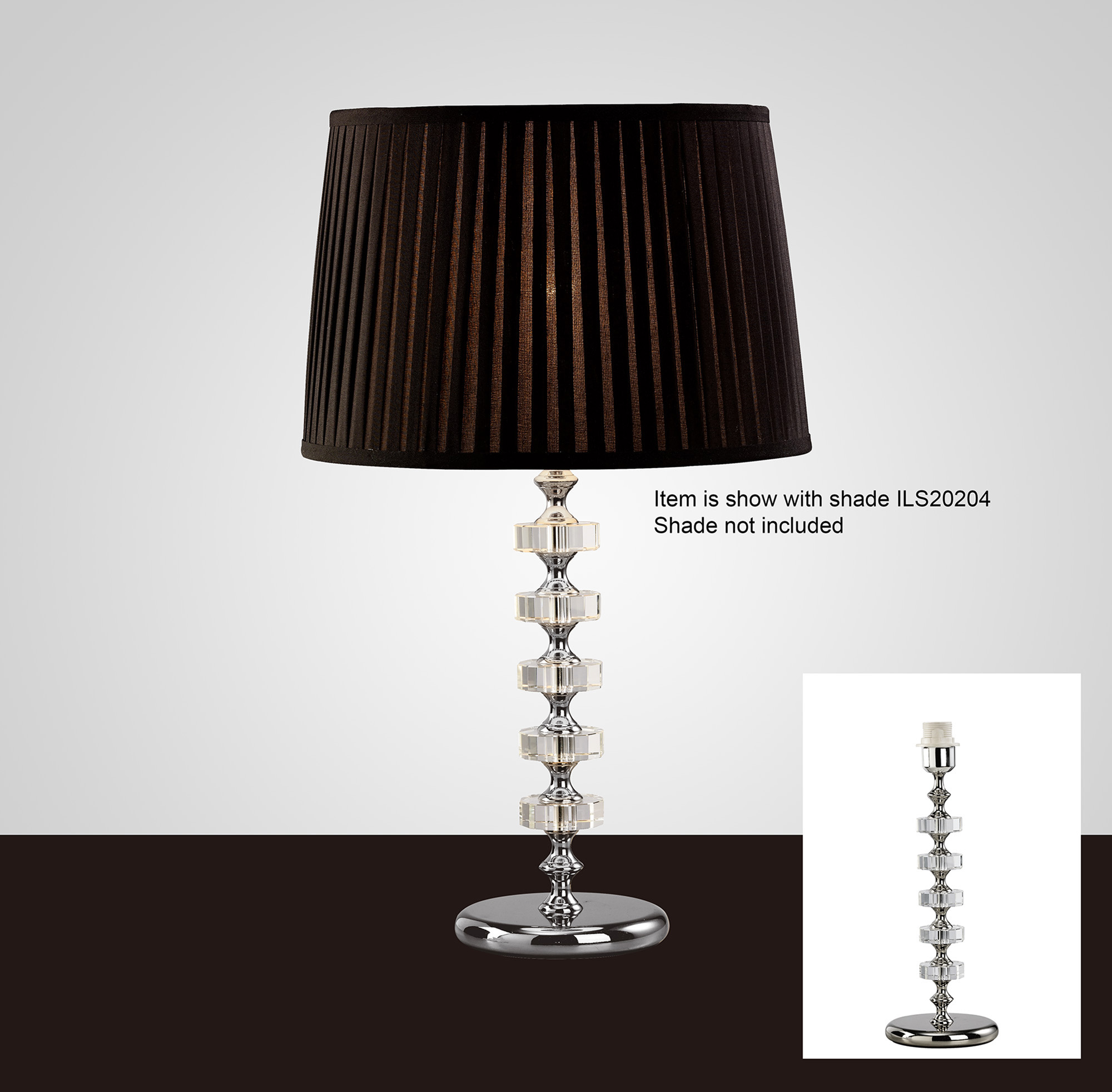 Elenor Crystal Table Lamps Diyas Base Only Lamps